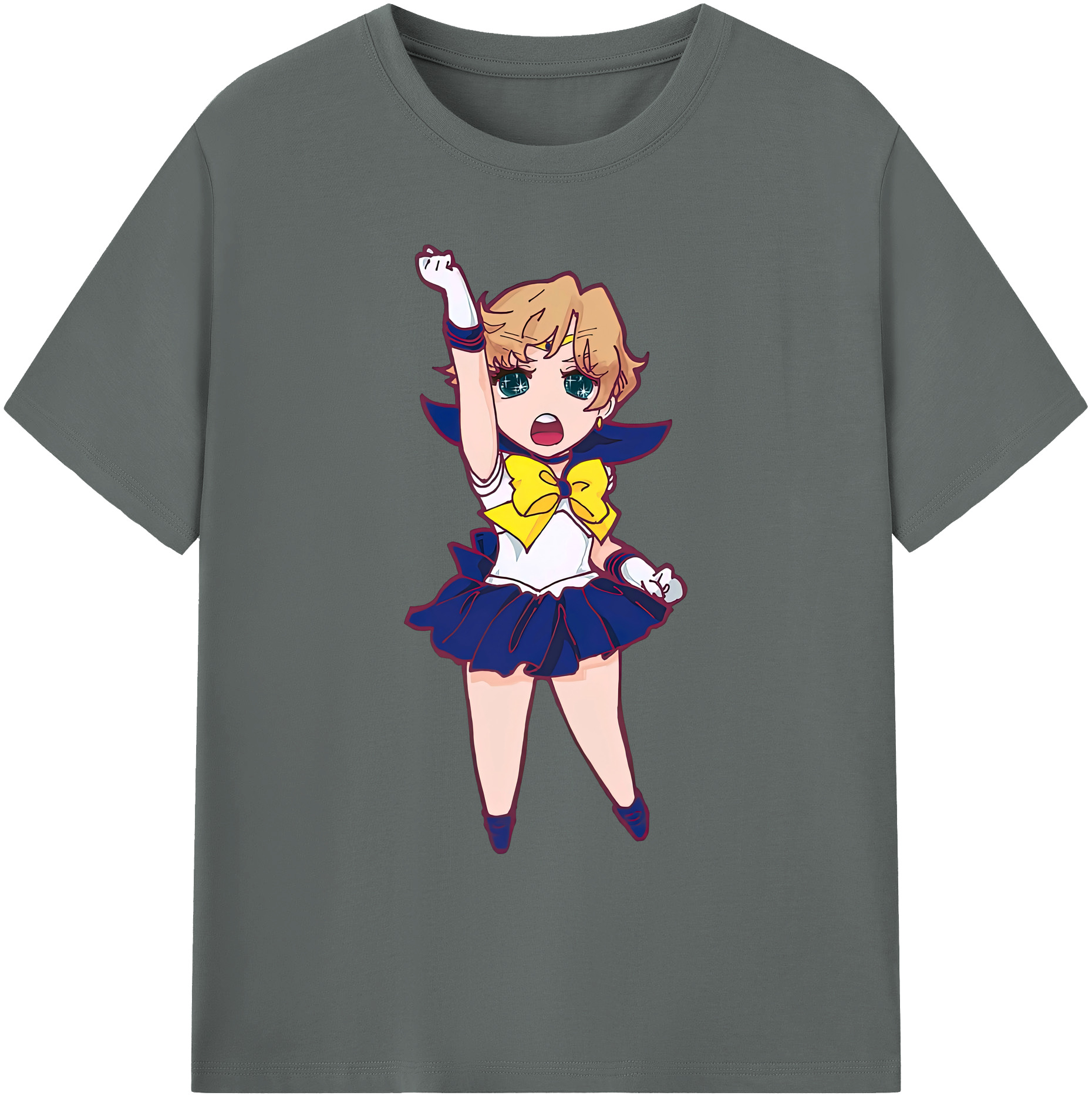 （画像用） 美少女戦士セーラームーン 天王はるか Sailor Moon Tenoh Haruka 綿100％ メンズ半袖Tシャツ｜肌触りやわらか＆通気性